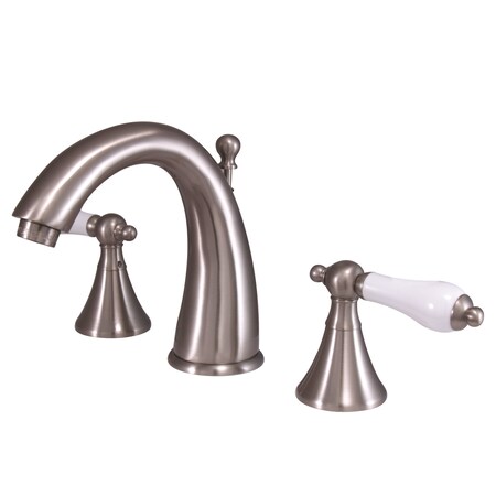 Kingston Brass 8" Widespread Bathroom Faucet, Brushed Nickel KS2978PL